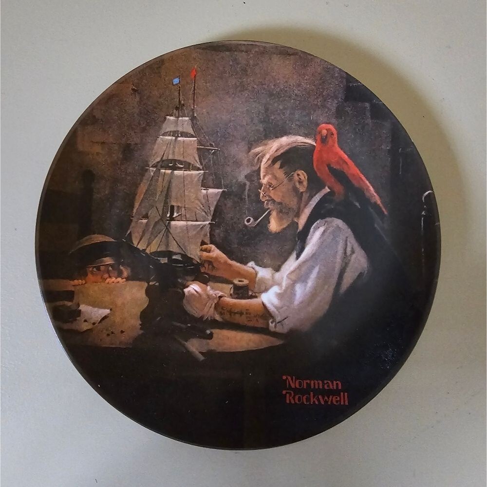 Norman Rockwell “The Ship Builder” Collectors Plate Boxed With Certificate 1980
